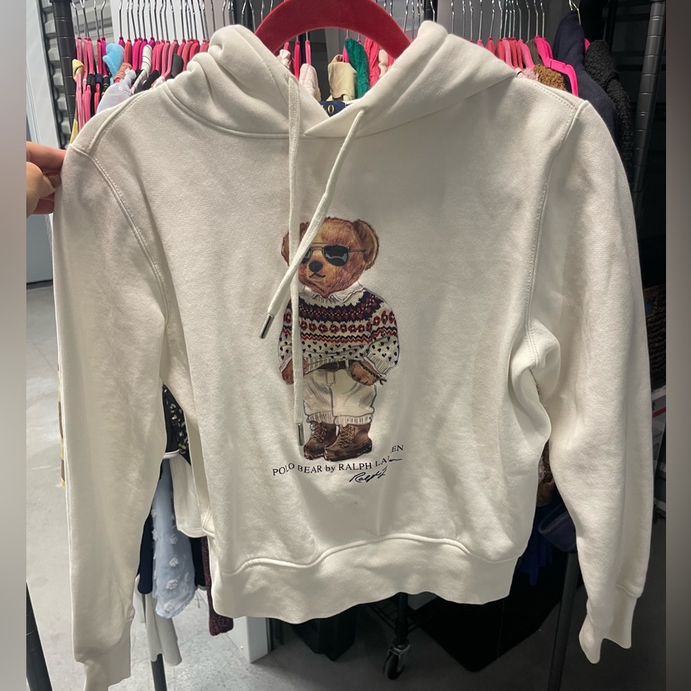 Polo Ralph Lauren white bear hoodie